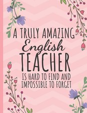 Listing image for A Truly Amazing English Teacher Notebook // Journal Thank You Gift for Englis...