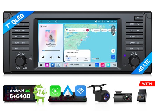 For BMW E39 1995 1996 1997 1998 1999 Android 14 8-Core Car Stereo Radio GPS WiFi - Picture 27 of 29