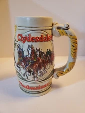 Vintage 1983 Budweiser Holiday Beer Stein CLYDESDALE HITCH