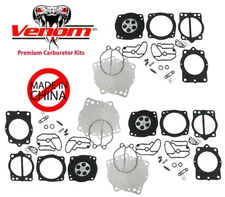 3 Pack Kawasaki Keihin Carb Carburetor Rebuild Repair Kit 900 1100 ZXi STX