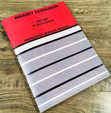 Massey Ferguson Perkins AD4.203 Diesel Engine Service Manual Repair Shop Book