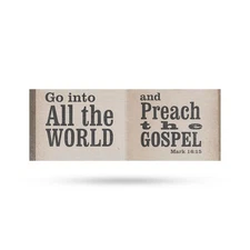 Go Into All The World Vinyl Decal Inspirational Message Faith-Based Design