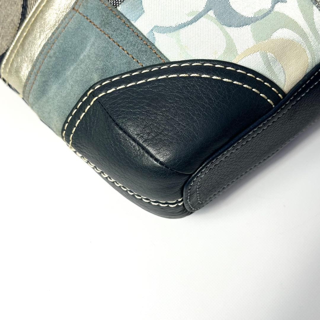 COACH Signature Multi-Color Patchwork Handbag Can… - image 14