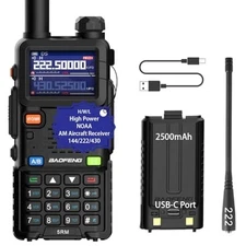 Baofeng 5RM 10W Multi-Band Ham Radio Walkie Talkie AM FM UHF VHF Aviation Air