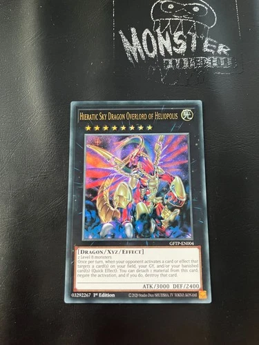 YUGIOH HIERATIC SKY DRAGON OVERLORD OF HELIOPOLIS ULTRA RARE GFTP-EN004 1ST ED