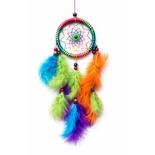 Rainbow Dream Catcher Wall Hanging 11 x 40cm Feather Boho Bedroom Home Decor