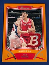 Yao Ming 2008-09 Bowman Orange Jersey Card Numbered /25