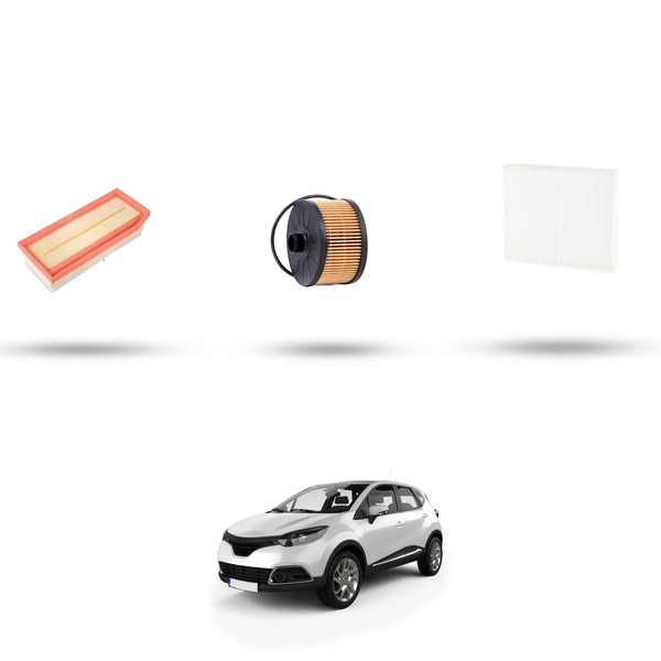 Hoffcar Wartungsset - 3 Filter FüR Renault Captur (J5, H5) 1.3 TCE 130 96Kw Ab-image