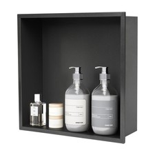 Grey Shower Niche,Bathroom Niche Wall Insert,30×30×10cm,Steel Niche