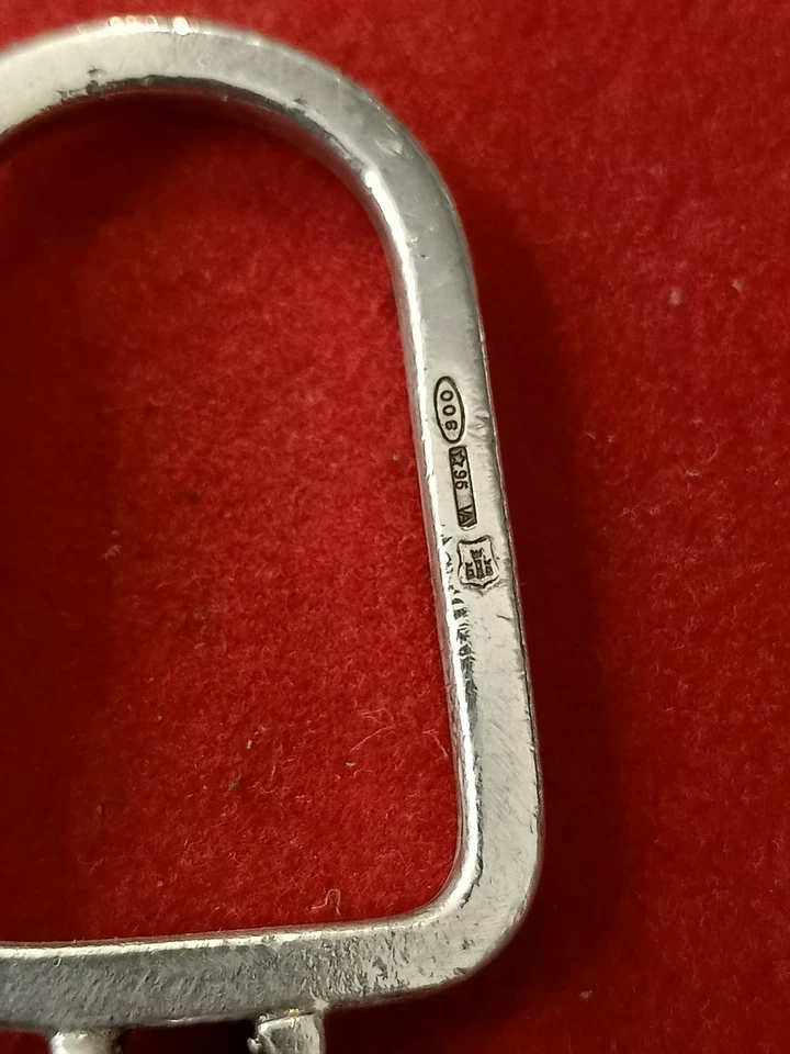 Massiccio portachiavi "Fortuna" in argento 925 e 800 della Intercoins - Immagine 4 di 4