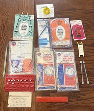 Vintage Circular Knitting Needle Lot Of Older Nylon Aluminum Various Sizes NEW