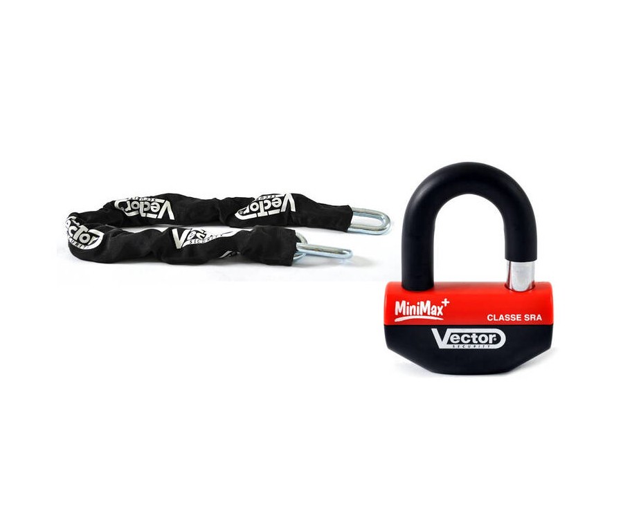 Antivol VECTOR MiniMax+ anse 16mm haute résistance avec chaîne blindée
