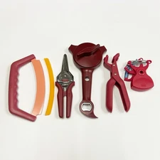 Kuhn Rikon Jar Opener, Peeler, Grippers, Knife & Shears RED