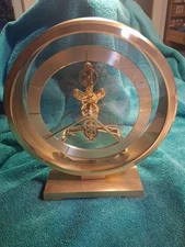 Vintage Linden Quartz Skeleton Mantel Clock - Gold Tone - Made in Japan - WORKS