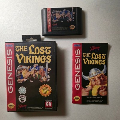 The Lost Vikings Sega Genesis Video Game Multiplayer Puzzle Adventure