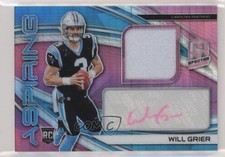 2019 Panini Spectra Aspiring Neon Pink Prizm 12/25 Will Grier Patch Auto fl4