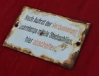German WW2 Luftwaffe Enamel Sign Blackout form LW Military Barracks Rare
