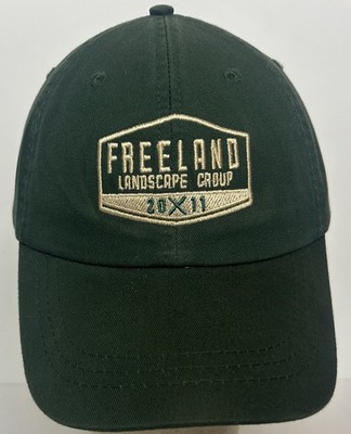 Freeland Landscape Group Adjustable Baseball Cap Lawn Care Hat Leather Strap
