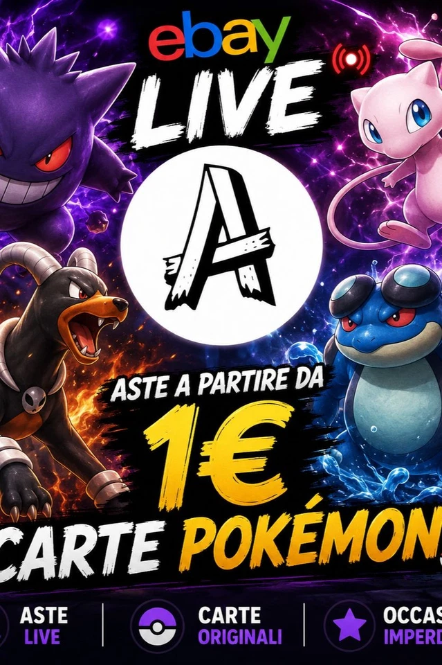 26/06 🔥 LIVE ASTE POKÉMON JAP ENG ITA 🔥 Carte da Vintage a Modern