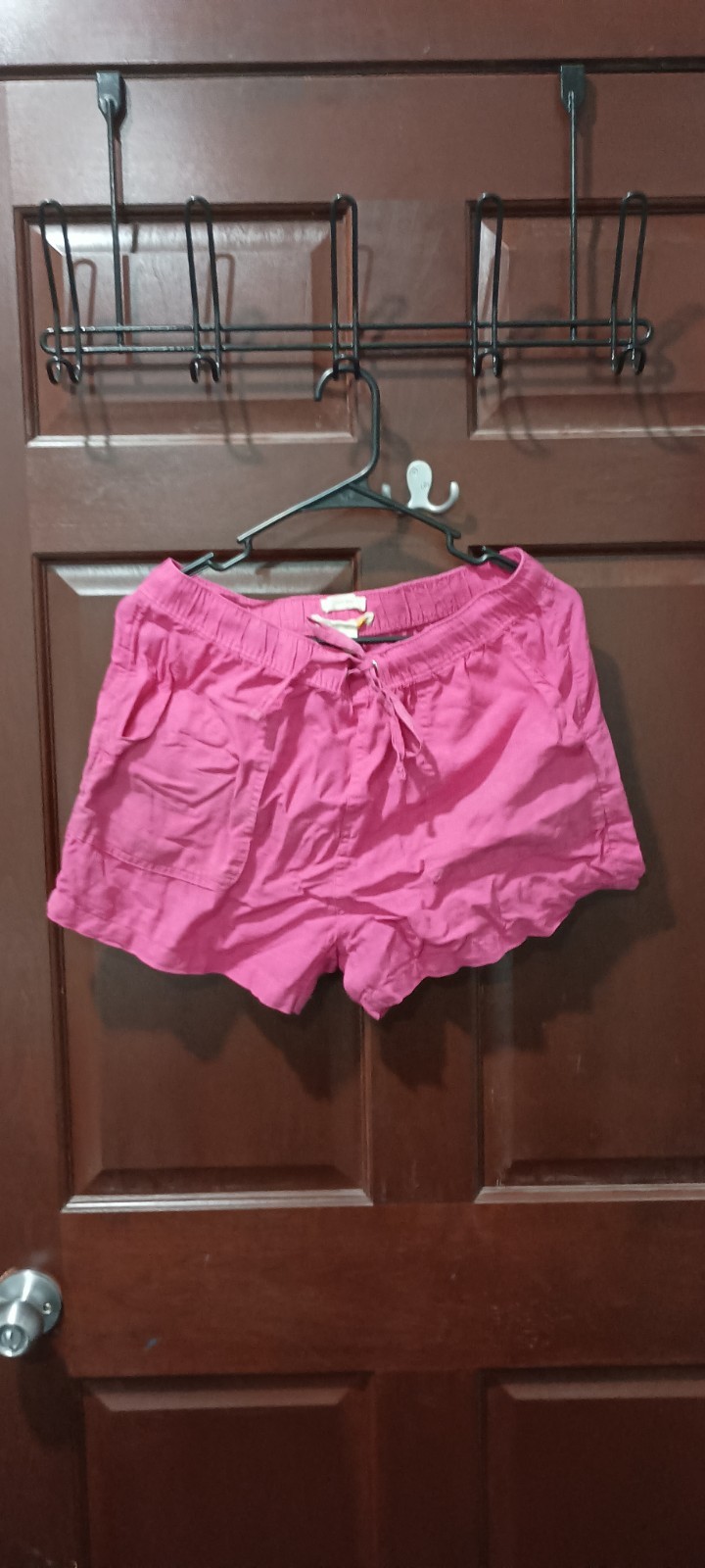C & C California 100% Linen Pink Shorts Size M