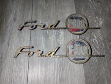 195556 Ford F-800 Big Job Hood Emblem Chrome Oem Truck