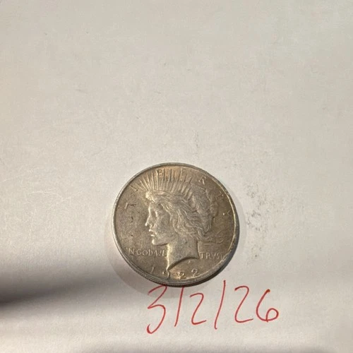 1922 Peace Dollar $1 Silver Coin Circulated Business Strike Uncertified