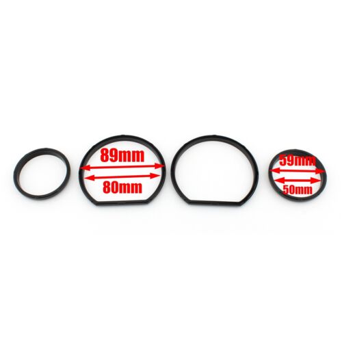 4X All Black Gauge Bezel Kit For Harley Touring Street Glide FLHT FLHX 2014-2023 - Picture 2 of 10