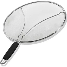 ELK Stainless Steel Grease Splatter Screen - 13 Inch Mesh Guard for Frying Pans