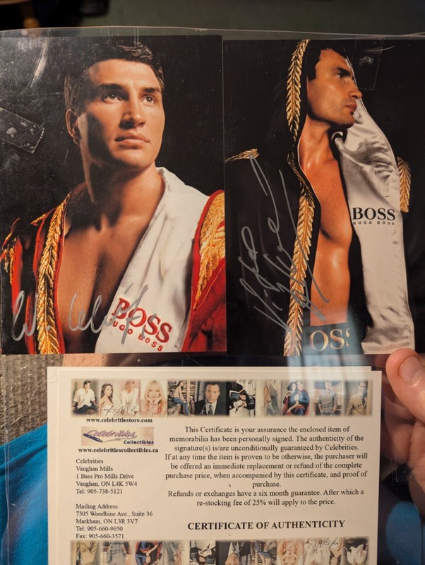 Vitali And Wladimir Klitschko Signed 4"X6" With COA