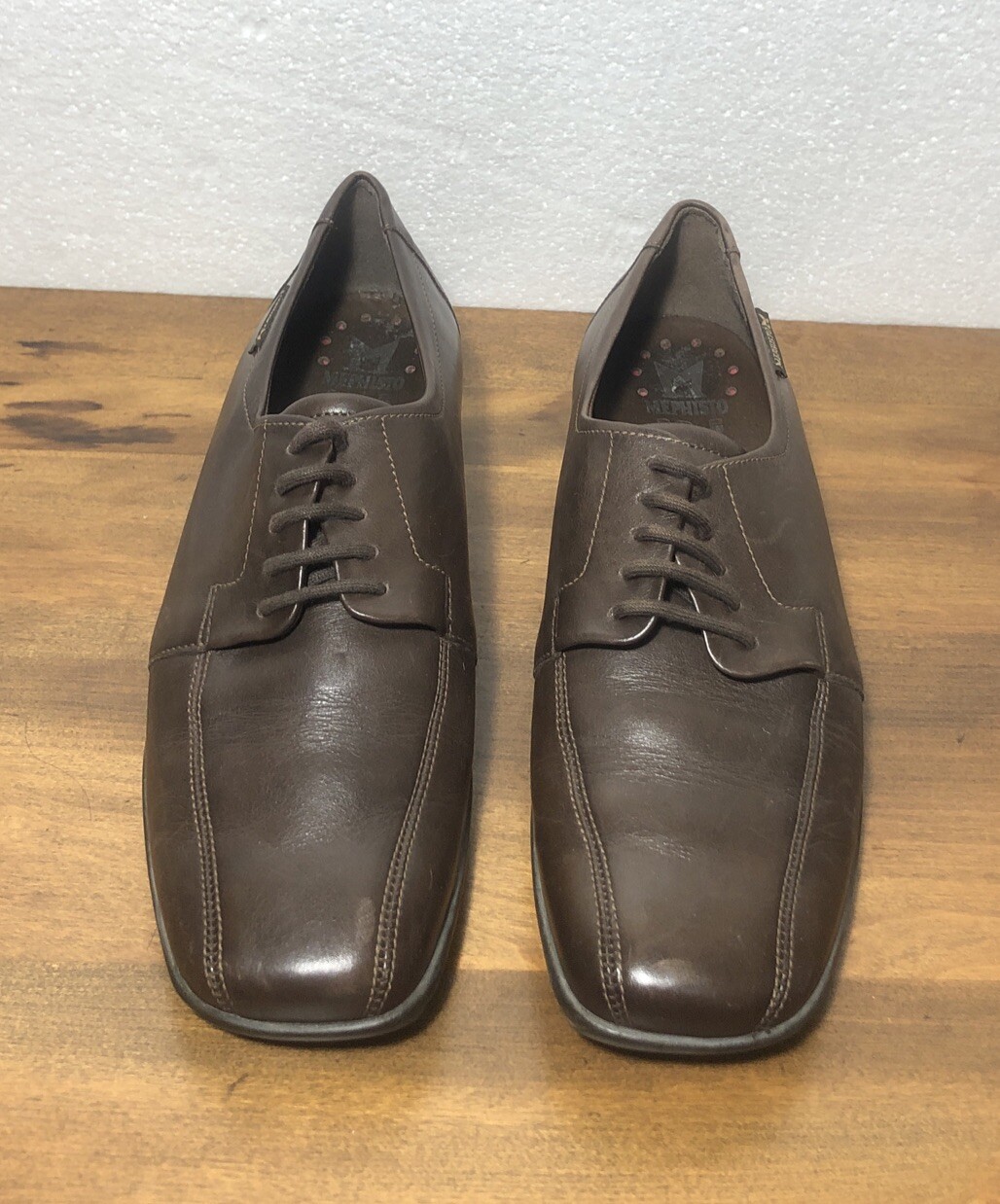 SAOLA Scarpe Oxford Mephisto Air jet in pelle donna suola ammortizzata taglia 7M marrone