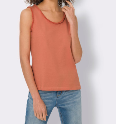 671665* heine Damen Top Shirt Topshirt papaya NEU Gr. 34 38 40 42 44 46 50