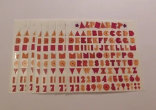 Mrs. Grossman's Lot 8 Sheets EarthTone Alphabet Letters 1999 Stickers 6x6