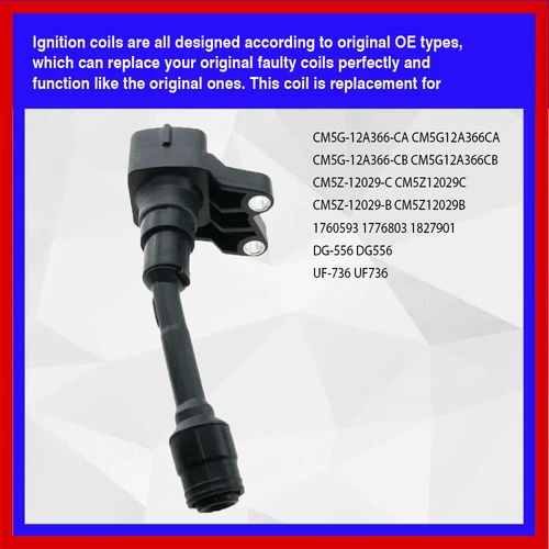 1PC Ignition Coil UFD736 for Ford EcoSport Fiesta 1.0L L3 2014-2016 UF736 - Picture 4 of 7