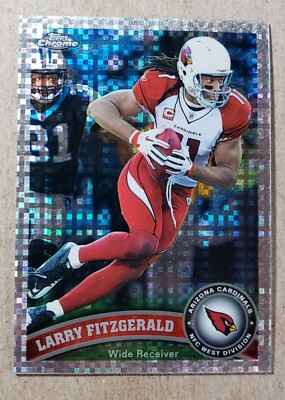 2011 Topps Chrome Xfractor Larry Fitzgerald #80 Arizona Cardinals