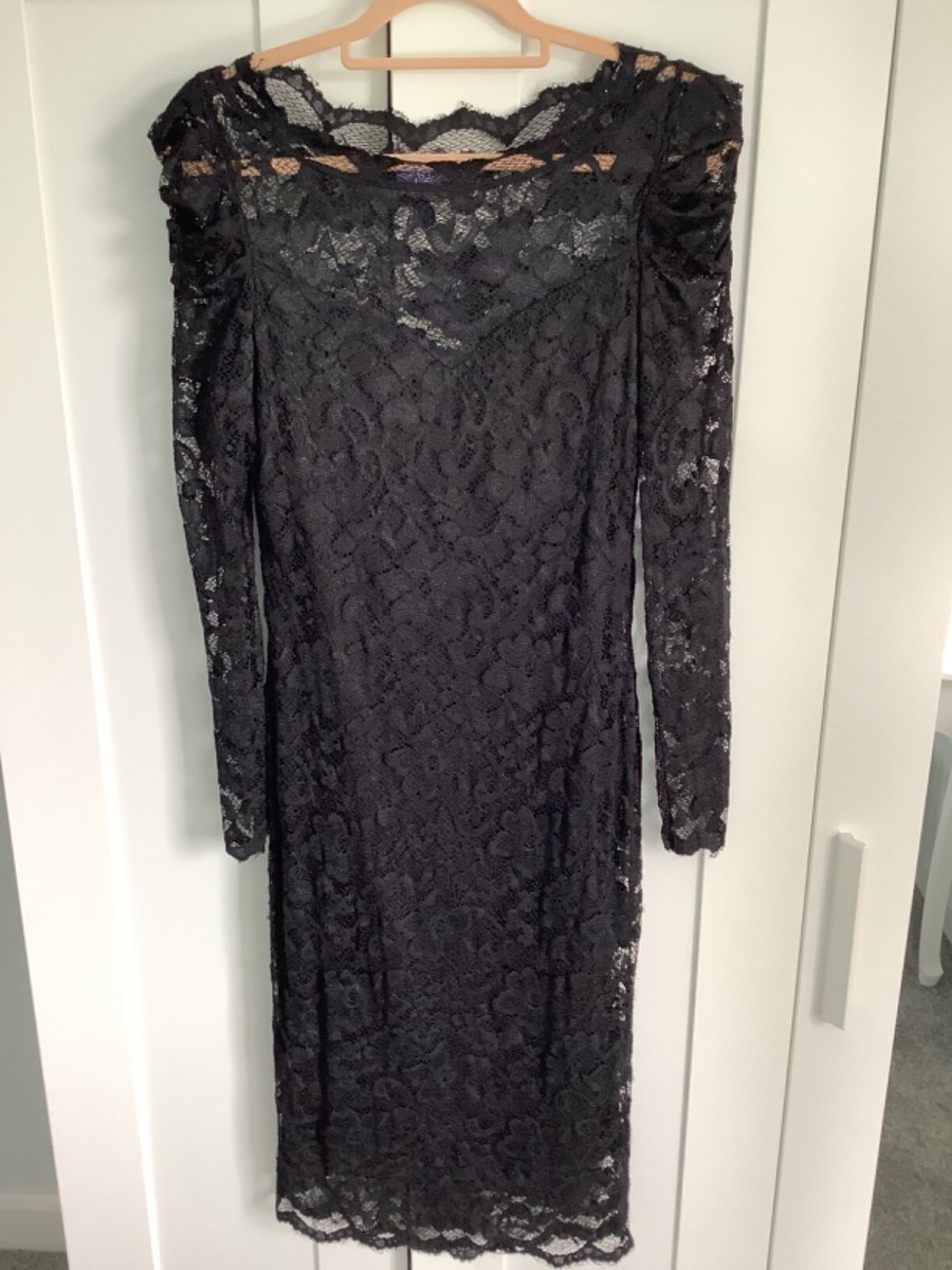 Amy Childs Collection Woman's Black Lace Dress Size 14