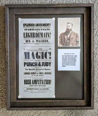Startling Feats of Legerdemain! - Albert Walker flyer - 1850's