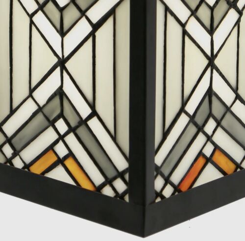 11.75"H Rowen Grey Stained GlassOutdoor Light Fixture - Picture 4 of 9