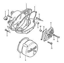 SUZUKI PE 175 ENDURO 1982-1984 Kit vis CRUCIFORME inox moteur complet PE175
