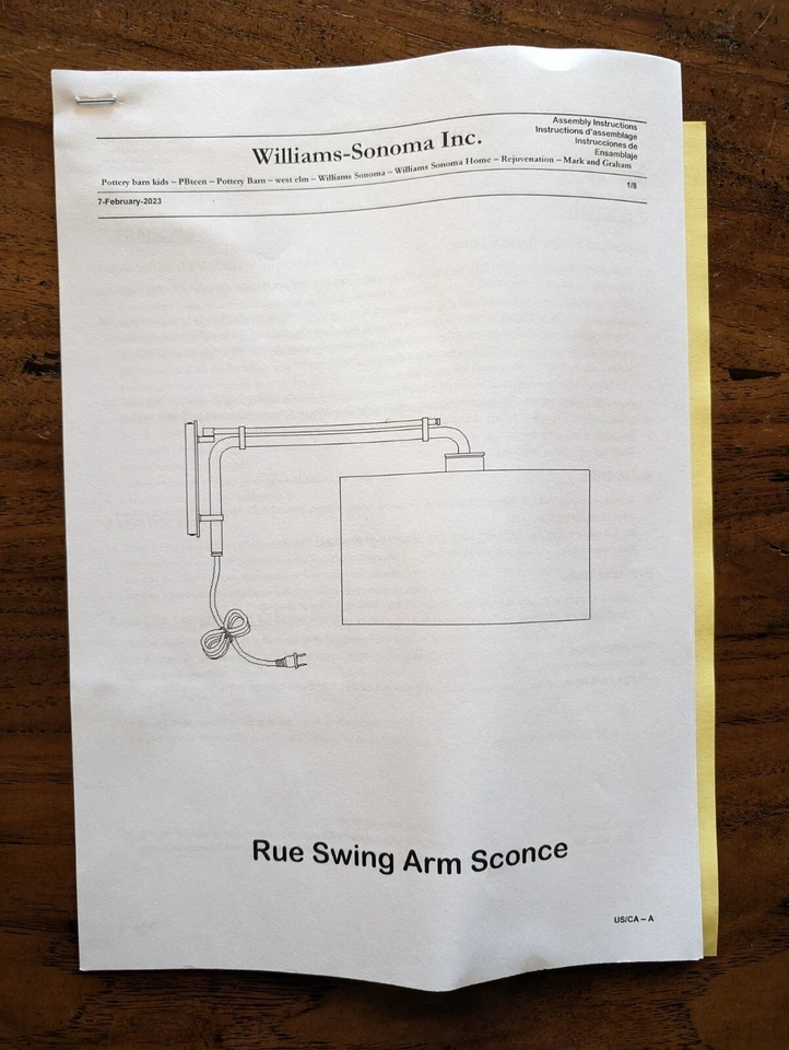 REJUVENATION Rue Swing Arm Sconce-Aged Brass-NEW - Image 2 of 4