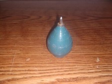 Vintage Spinning Wooden Top Blue Metal Tip 2.5 inches