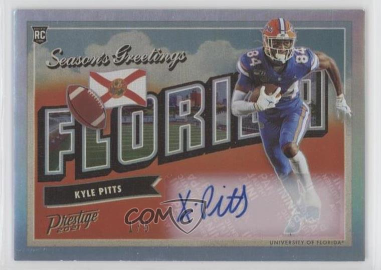 2021 Panini Prestige Seasons Greetings Xtra Points /5 Kyle Pitts Rookie