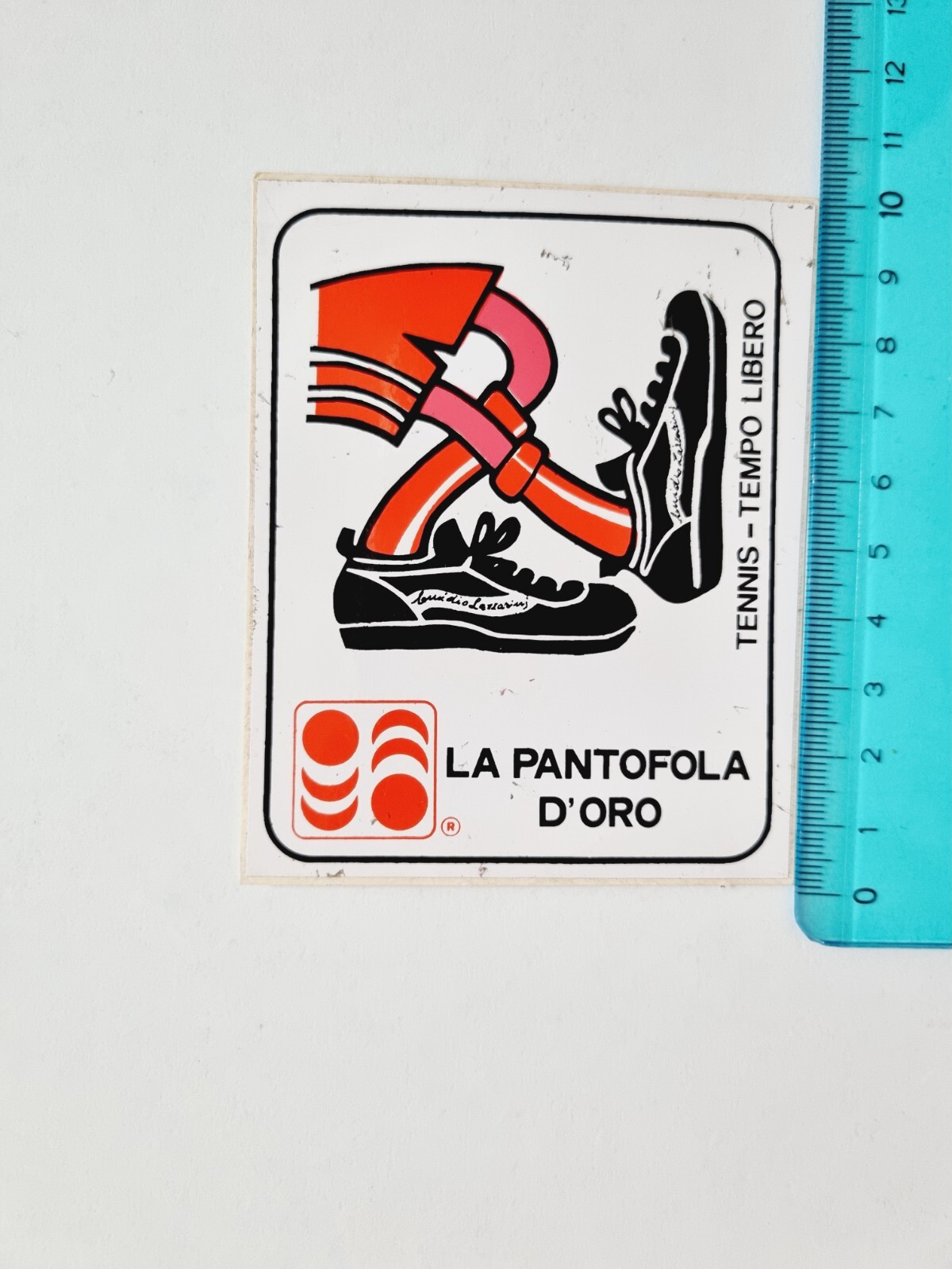 PANTOFOLA D’ORO ADESIVO LA PANTOFOLA D'ORO STICKER AUTOCOLLANT VINTAGE 80s ORIGINAL