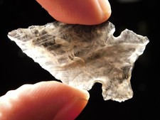 wOw! Semi Translucent Side Notch Obsidian Arrowhead or Atlatl Point Oregon 7.42