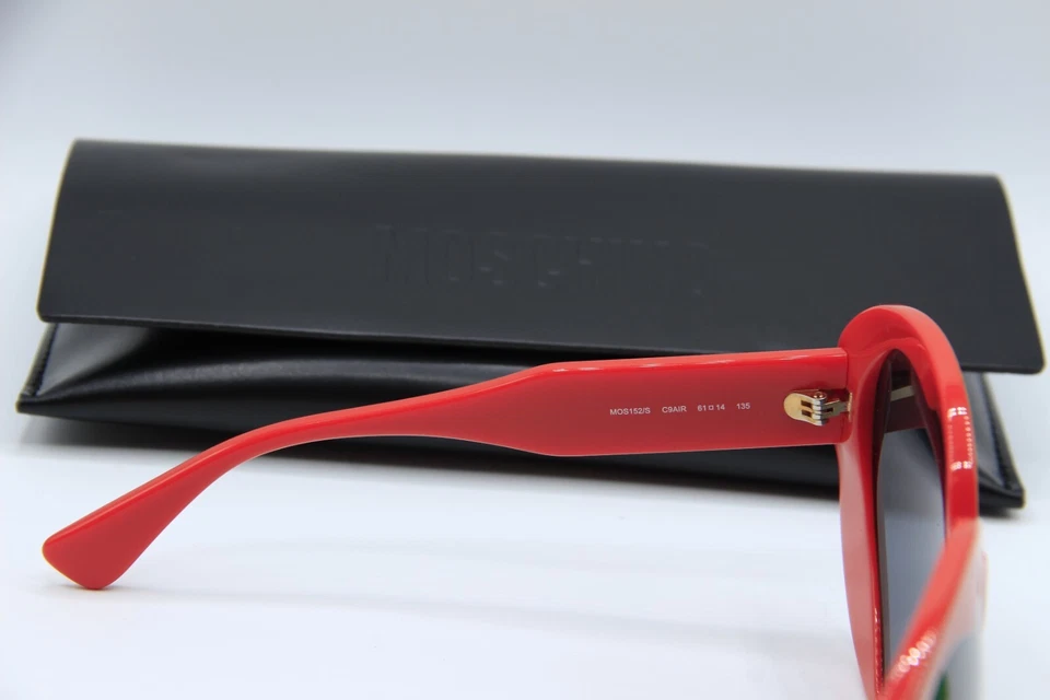 NUEVO MOSCHINO MOS 152/S C9AIR ROJO DORADO MONTURAS AUTÉNTICAS GAFAS DE SOL 61-14 Foto 3 de 4