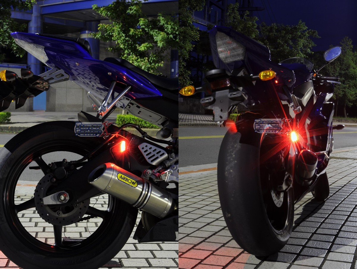 RED LED Rear Running Marker Brake Tail Light Motorcycle Super Bike