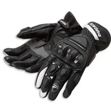 ducati motorcycle leather racing gloves Black/White