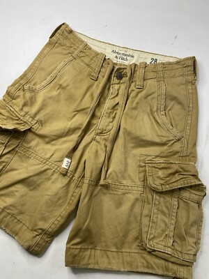 Abercrombie and Fitch Mens Cargo Shorts 28 Vintage Fatigues