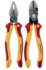Wiha 32862 2 Piece Insulated Combination Pliers and BiCut Compound Cutters Set