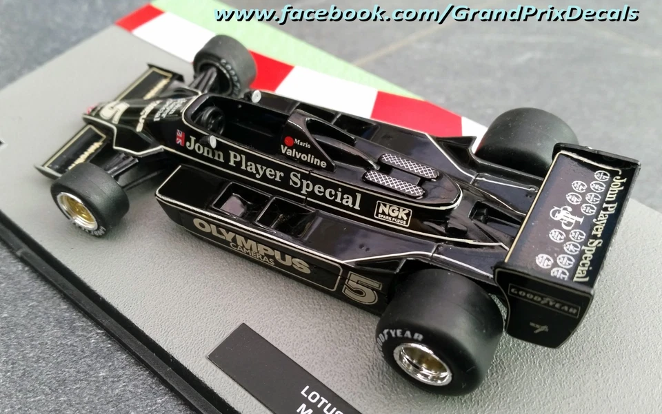 F1 Collection LOTUS 79 John Player Special 1978 water slide decals 1:43 scale - Image 4 of 4