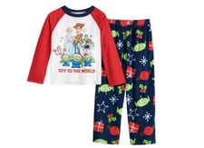 NEW BOYS DISNEY TOY STORY 4 2 PIECE PAJAMAS LONG PANTS AND SHIRT SIZE 8 PJS